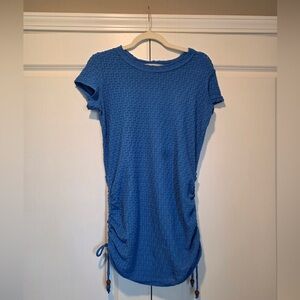 Free People Blue Textured Swim Coverup